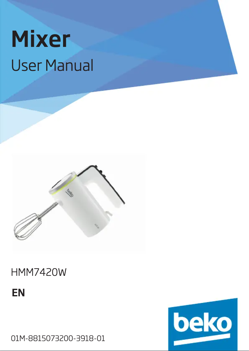 Página 1 del manual Manual de usuario Beko HMM7420