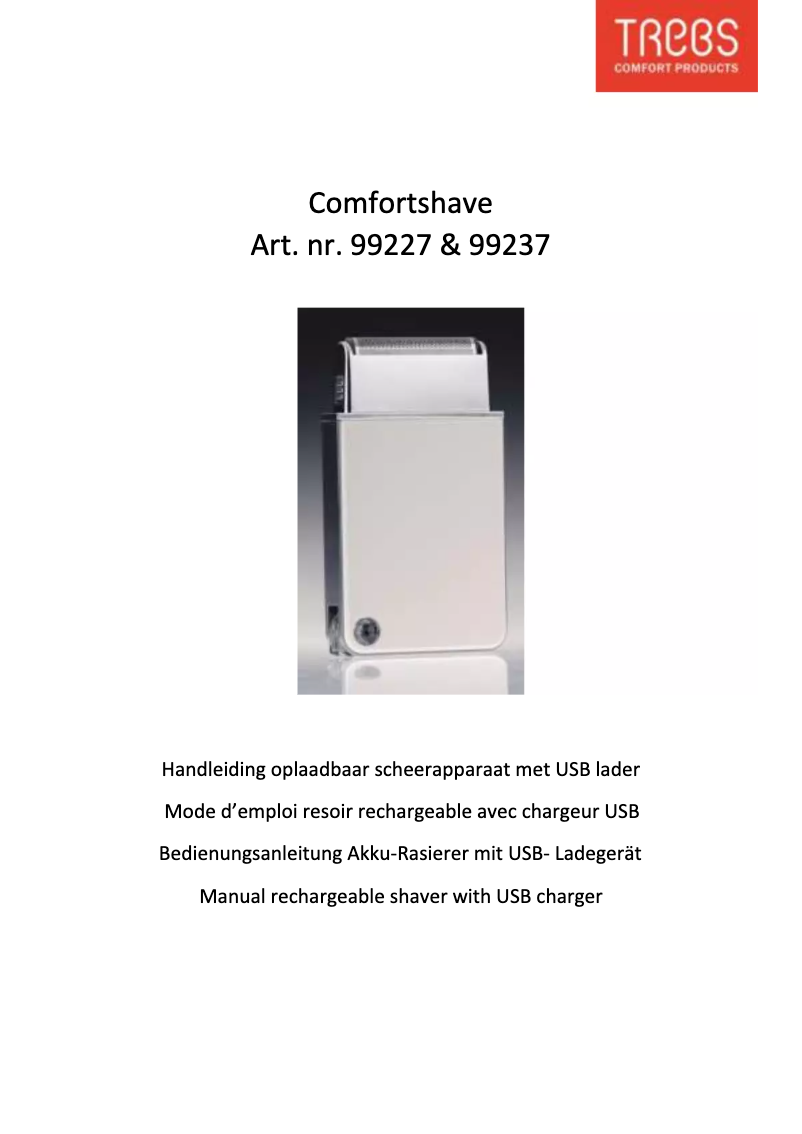 Imagen de la primera página del manual del dispositivo Comfortshave 99227