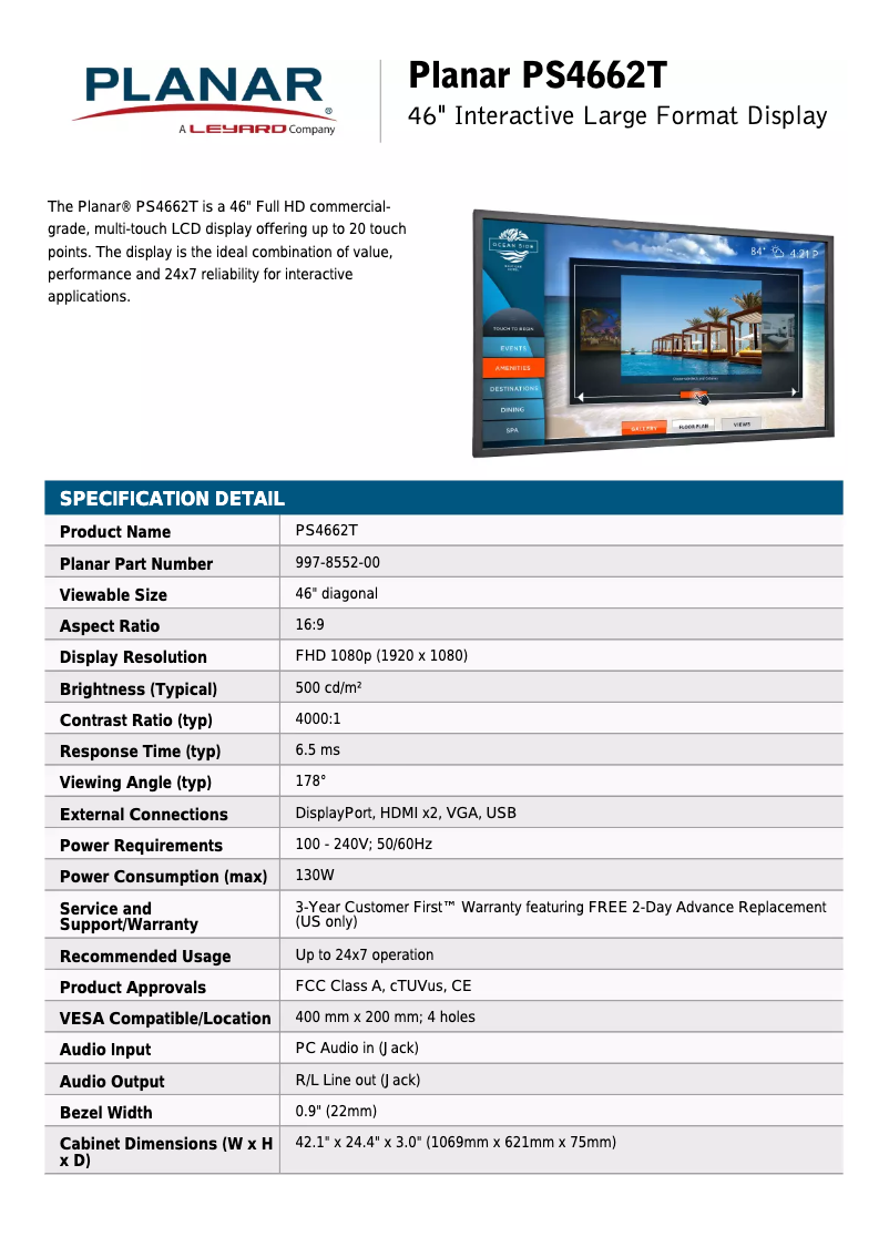 Imagen de la primera página del manual del dispositivo PS4662T