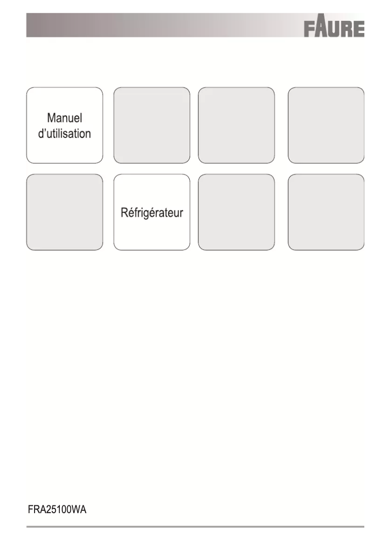 Página 1 del manual Manual de usuario Faure FRA25100WA