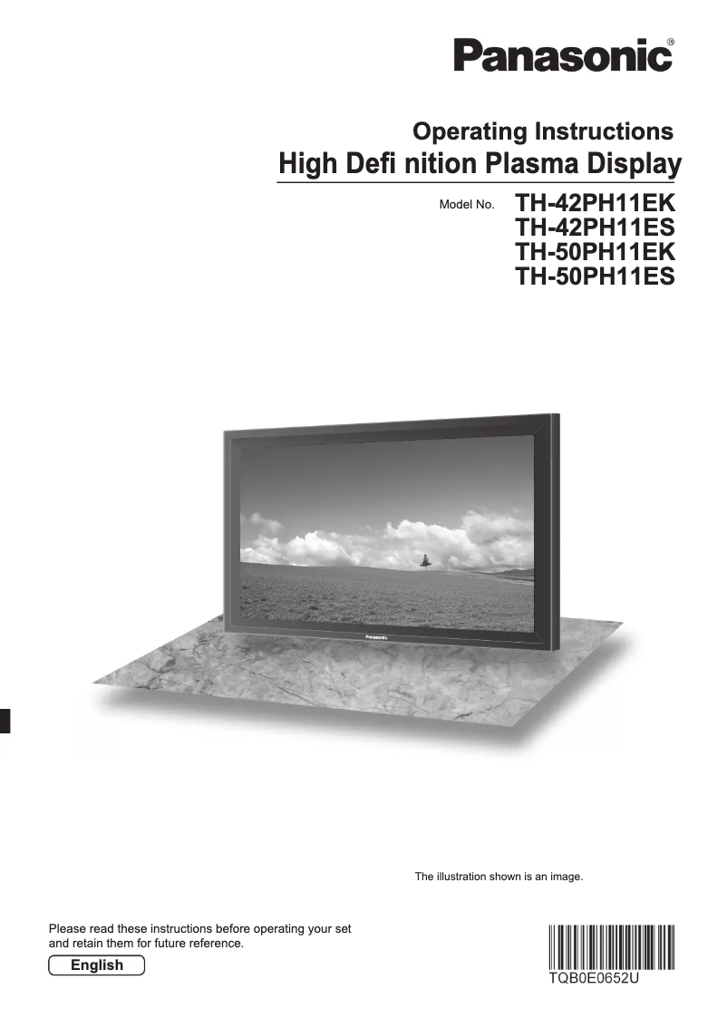 Página nº 1 - Manual de usuario Panasonic TH-42PH11EK