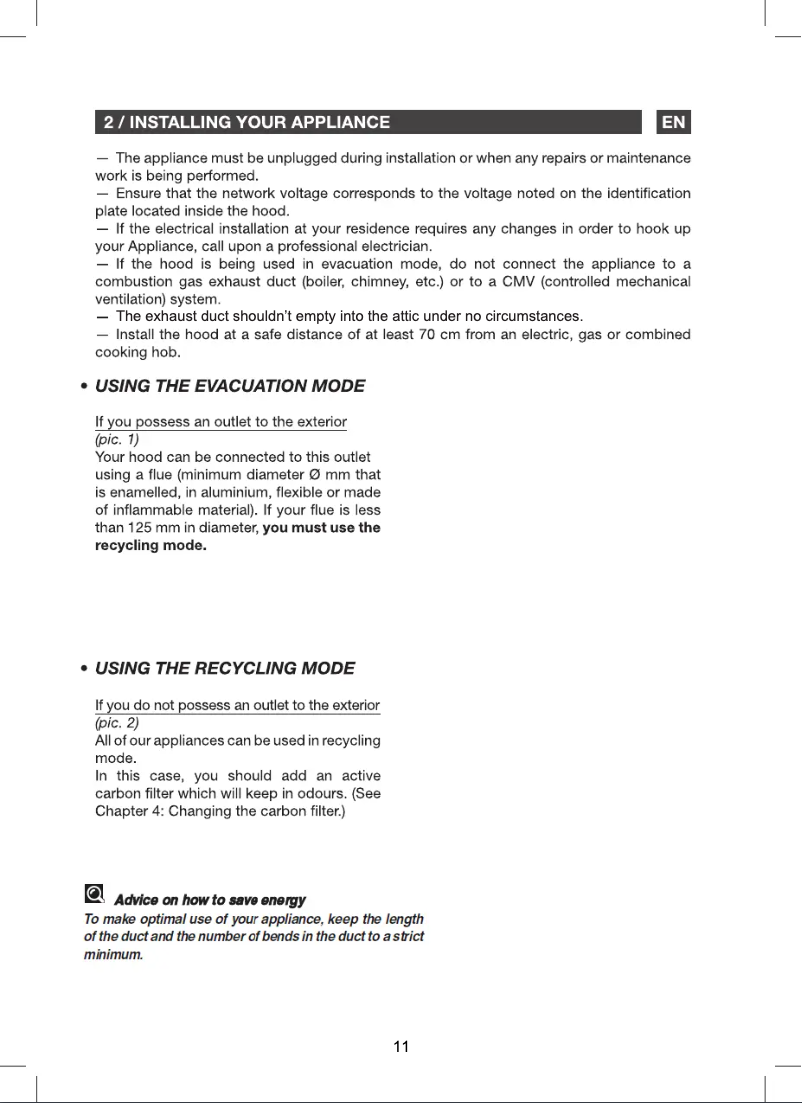 Página 1 del manual Guía de instalación Brandt BHB1944IX