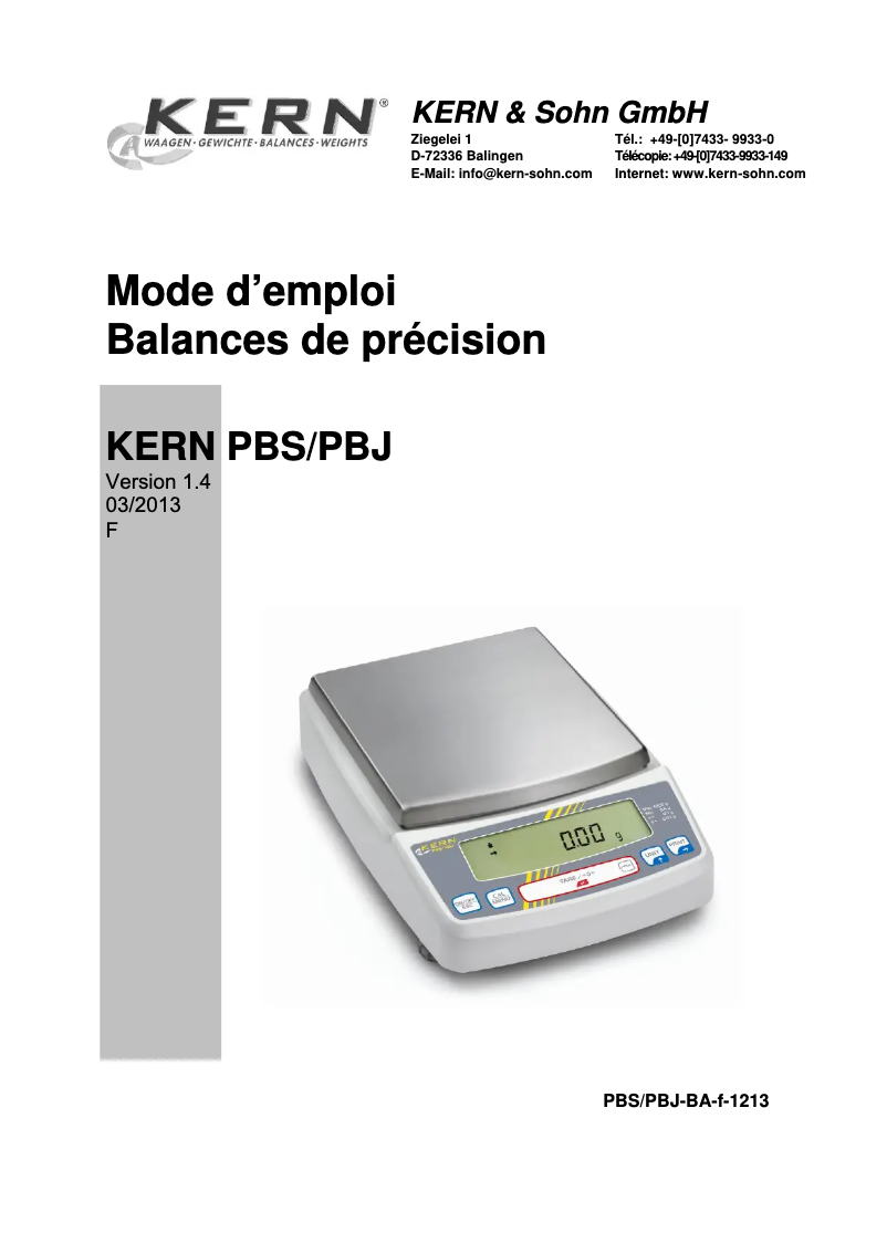 Imagen de la primera página del manual del dispositivo PBJ 620-3M