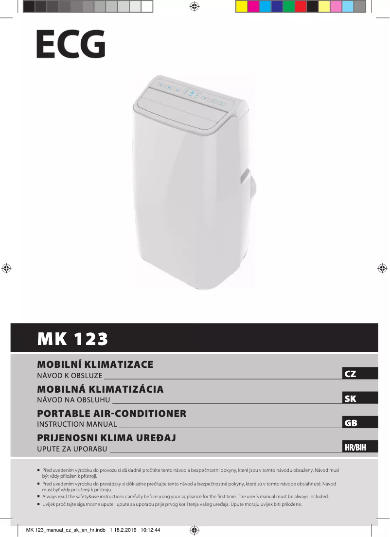 Página 1 del manual Manual de instrucciones ECG MK 123