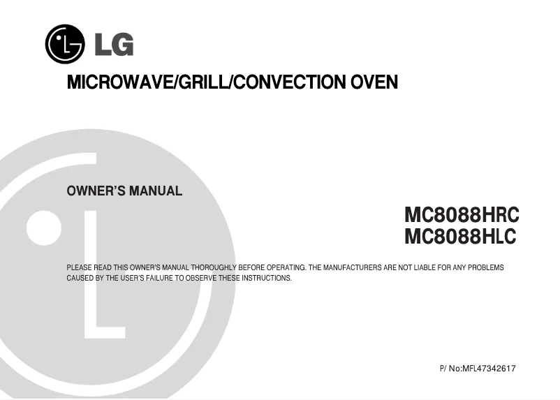 Página 1 del manual Manual de usuario LG MC8088HRC