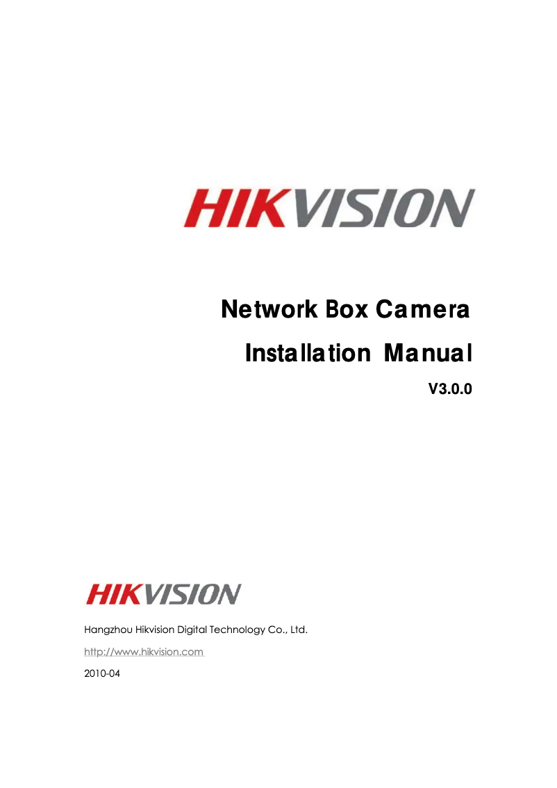 Imagen de la primera página del manual del dispositivo DS-2CD854F-E