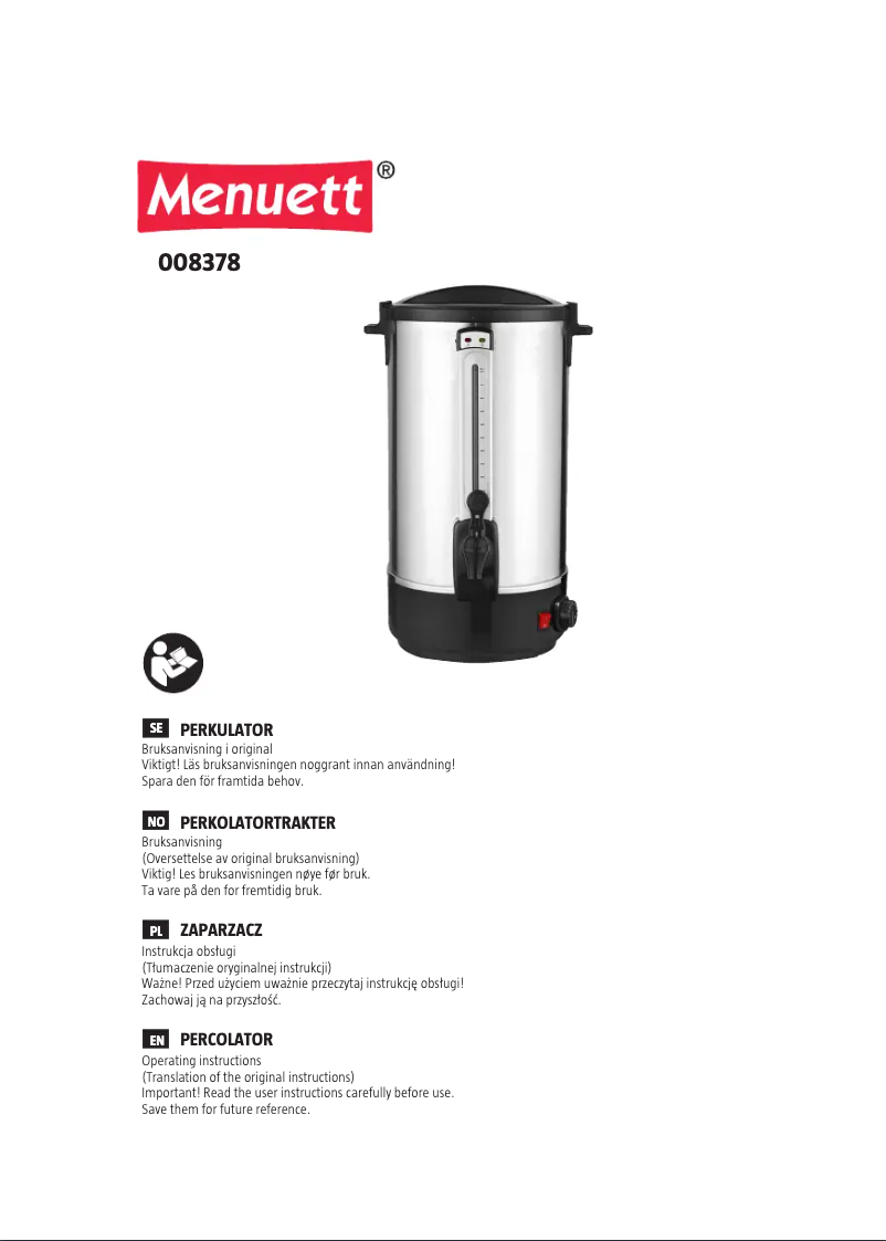 Imagen de la primera página del manual del dispositivo 008-378