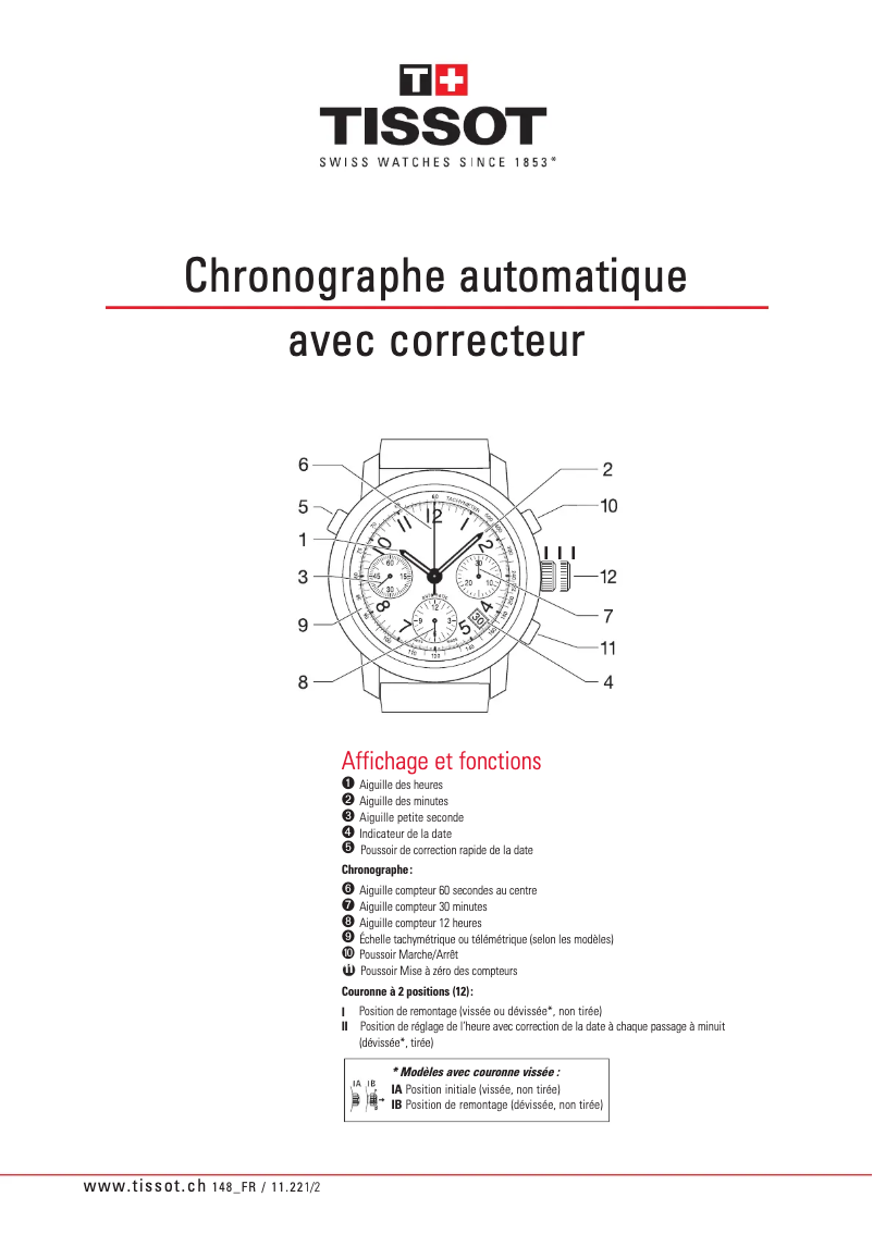 Página 1 del manual Manual de usuario Tissot Heritage 2009 Automatic Gold