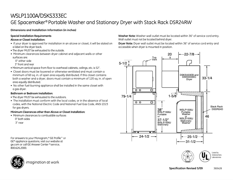 Imagen de la primera página del manual del dispositivo WSLP1100AWW