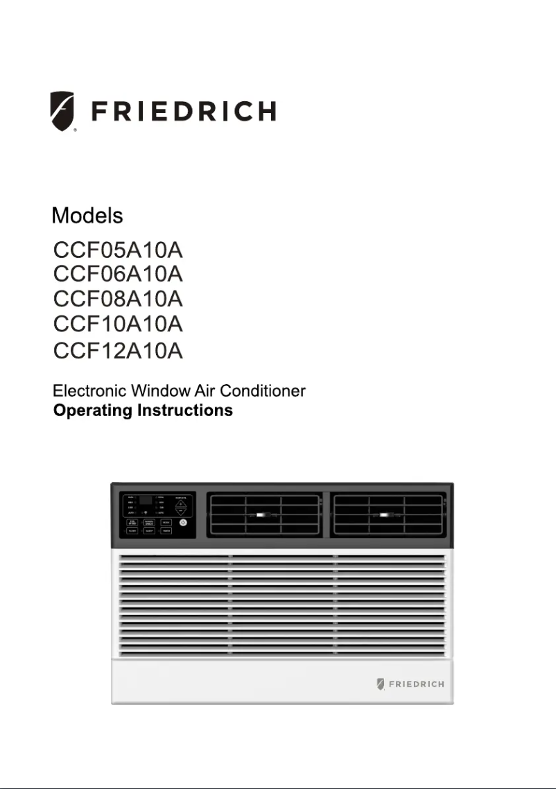 Página 1 del manual Guía de instalación Friedrich CCW12B10A