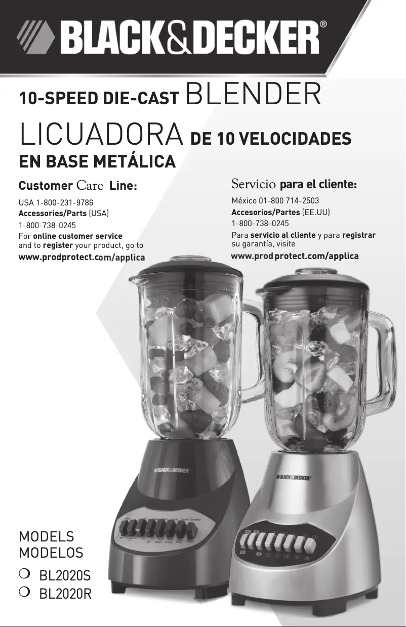 Imagen de la primera página del manual del dispositivo BL2020S