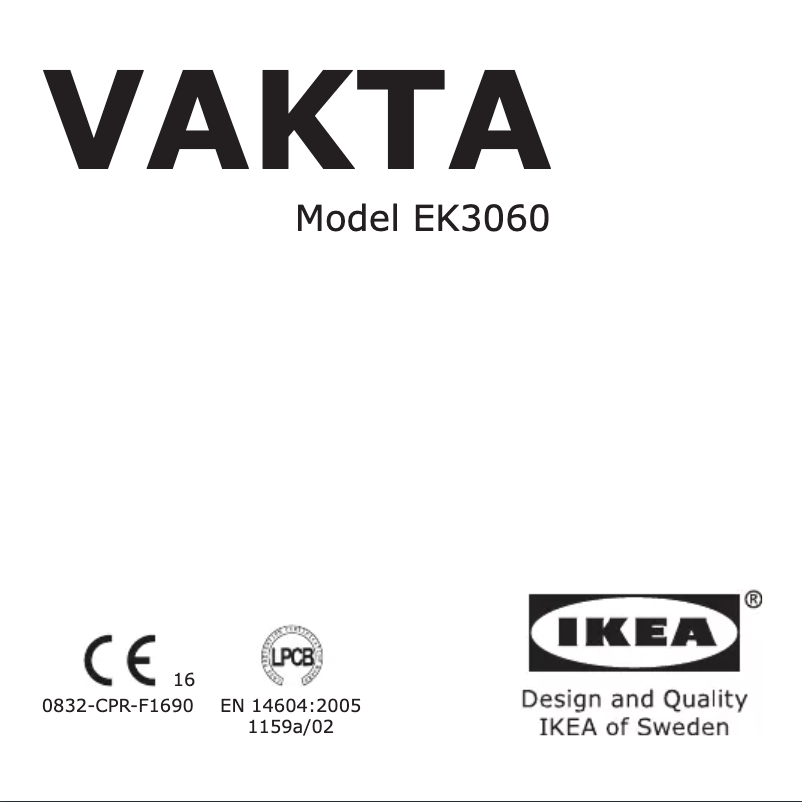 Página 1 del manual Manual de instrucciones Ikea VAKTA