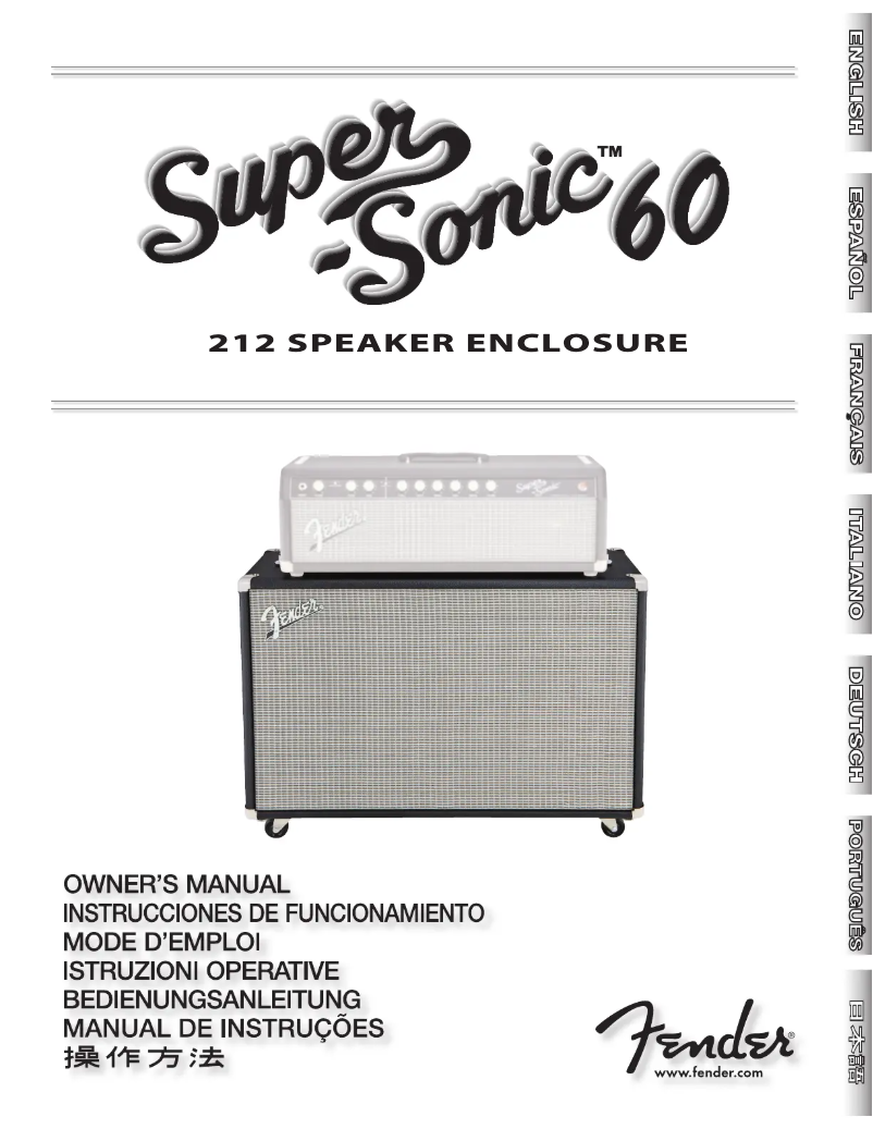 Página nº 1 - Manual de usuario Fender Super-Sonic 60 212 Enclosure