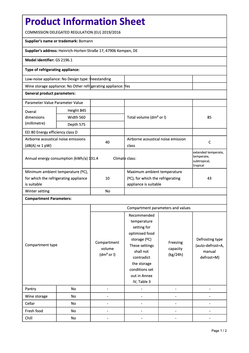 Imagen de la primera página del manual del dispositivo GS 2196.1