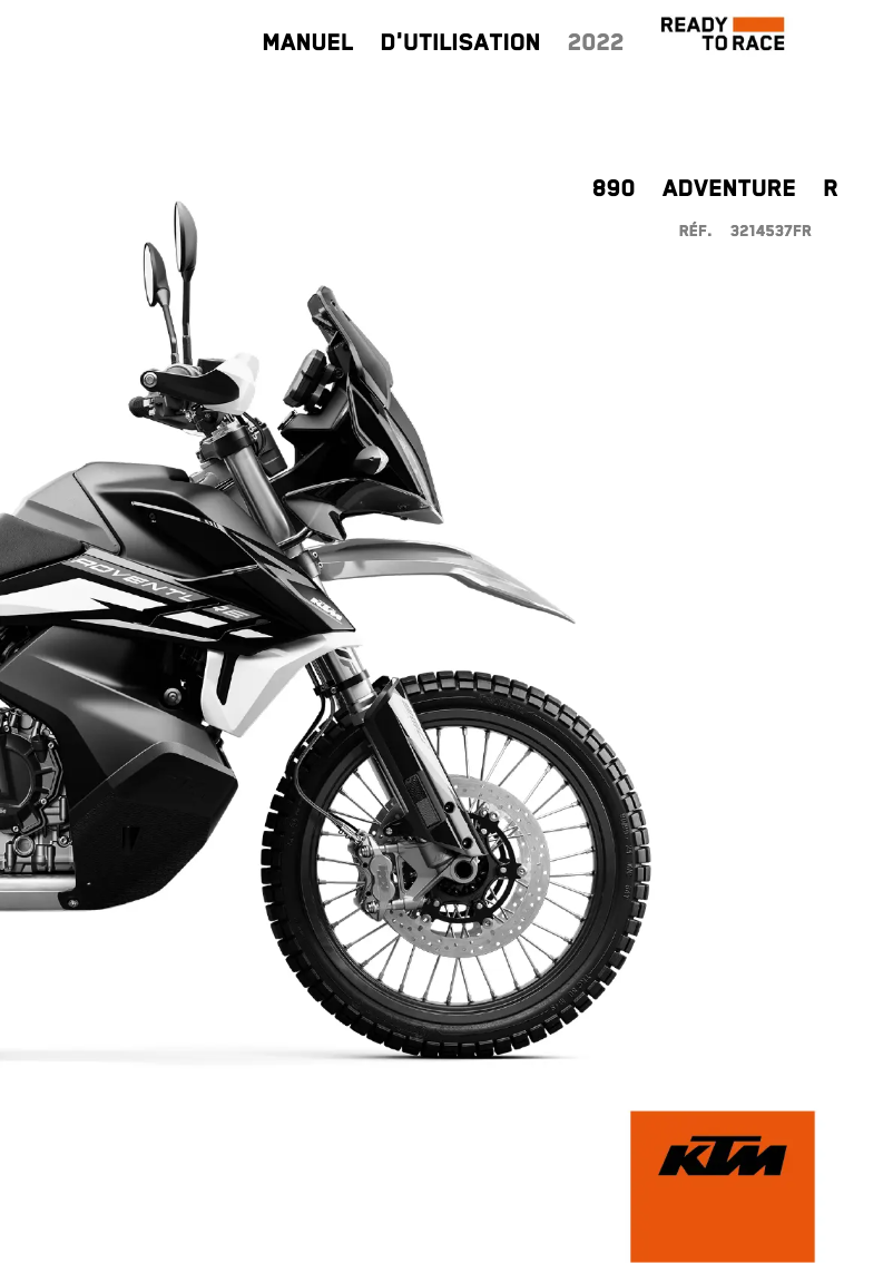 Página 1 del manual Manual de usuario KTM 890 Adventure R (2022)