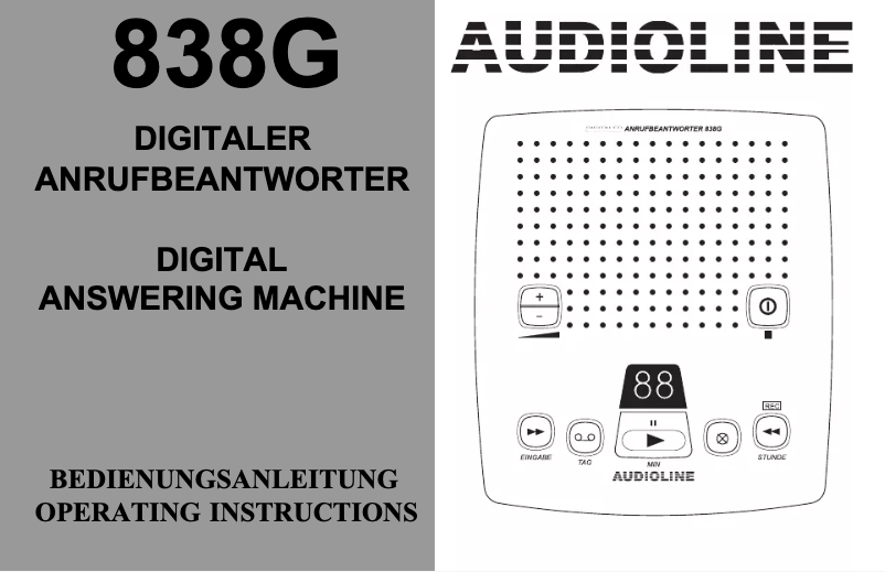 Imagen de la primera página del manual del dispositivo AB838