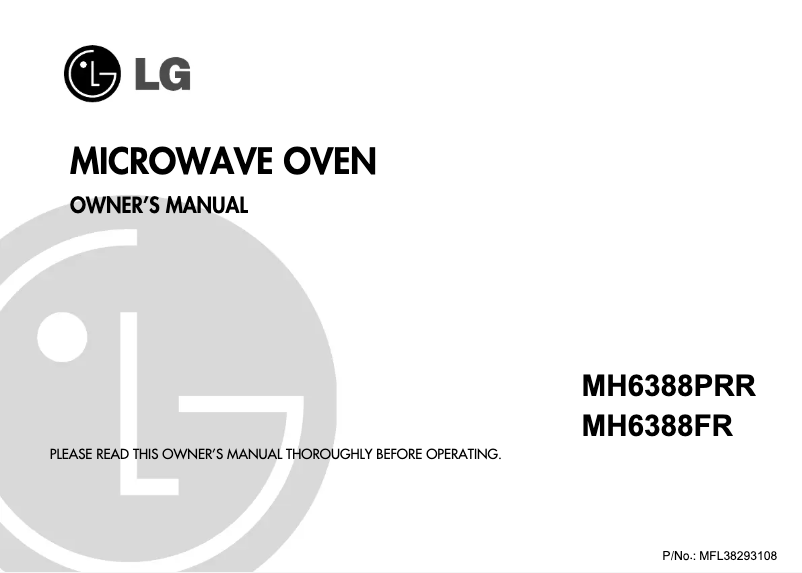 Página 1 del manual Manual de usuario LG MH6388FR
