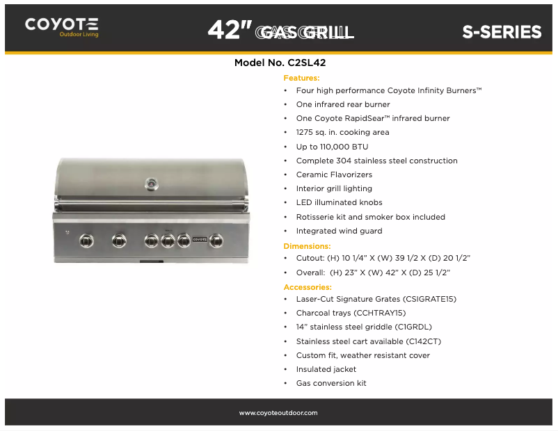 Imagen de la primera página del manual del dispositivo C2SL42NG