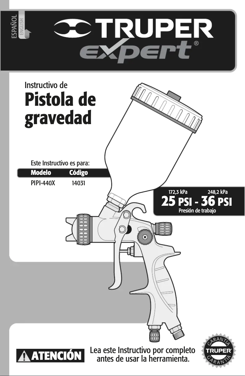 Imagen de la primera página del manual del dispositivo PIPI-440X