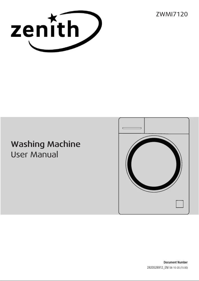 Página 1 del manual Manual de usuario Zenith ZWMI7120