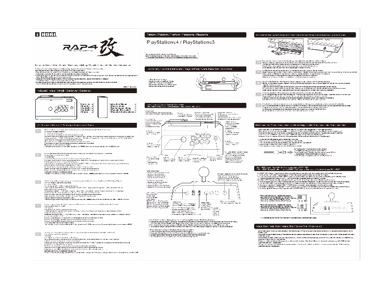 Página 1 del manual Manual de usuario Hori Real Arcade Pro 4 Kai (PS4)
