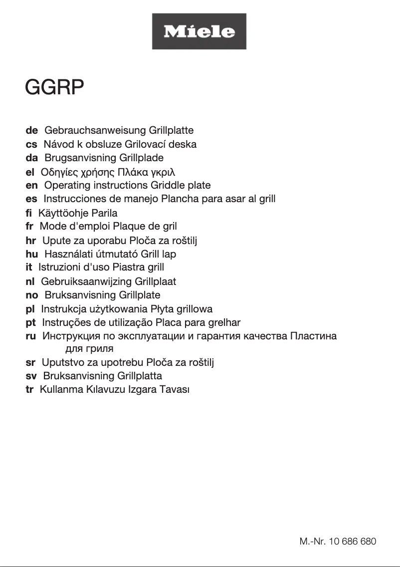 Imagen de la primera página del manual del dispositivo GGRP