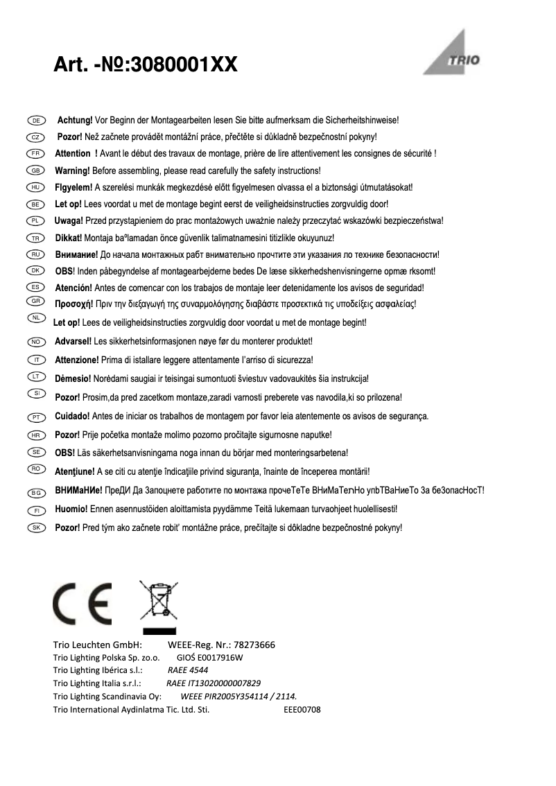 Imagen de la primera página del manual del dispositivo Tata