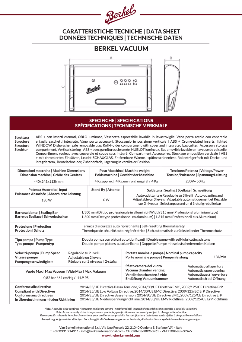 Imagen de la primera página del manual del dispositivo Vacuum