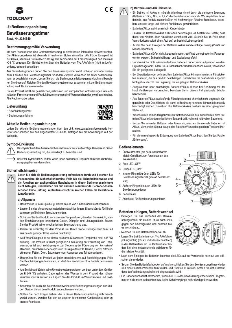 Página nº 1 - Manual de usuario Toolcraft TO-7153947