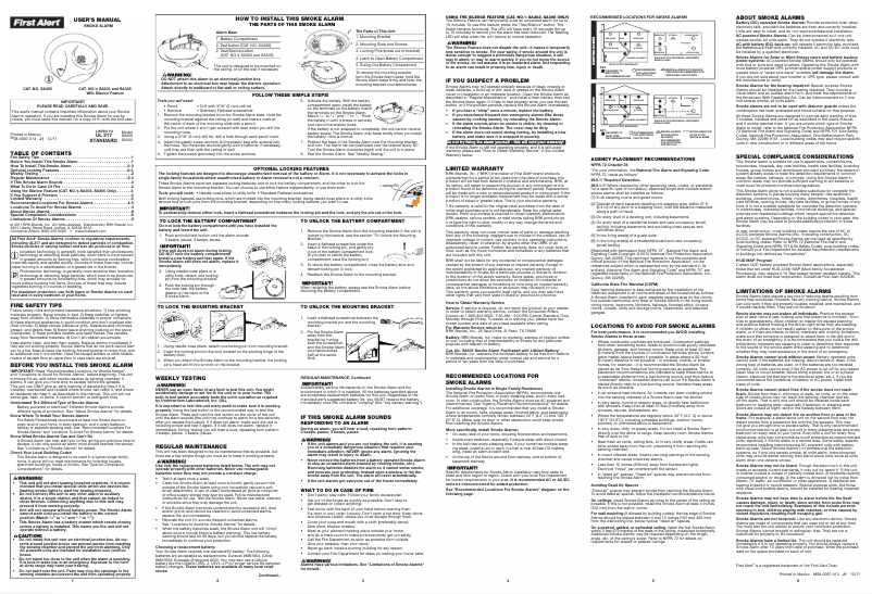 Imagen de la primera página del manual del dispositivo SA300