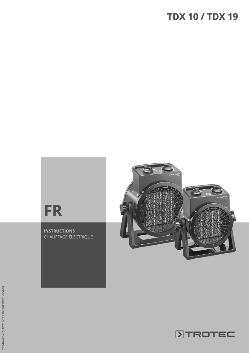 Página 1 del manual Manual de usuario Trotec TDX 19