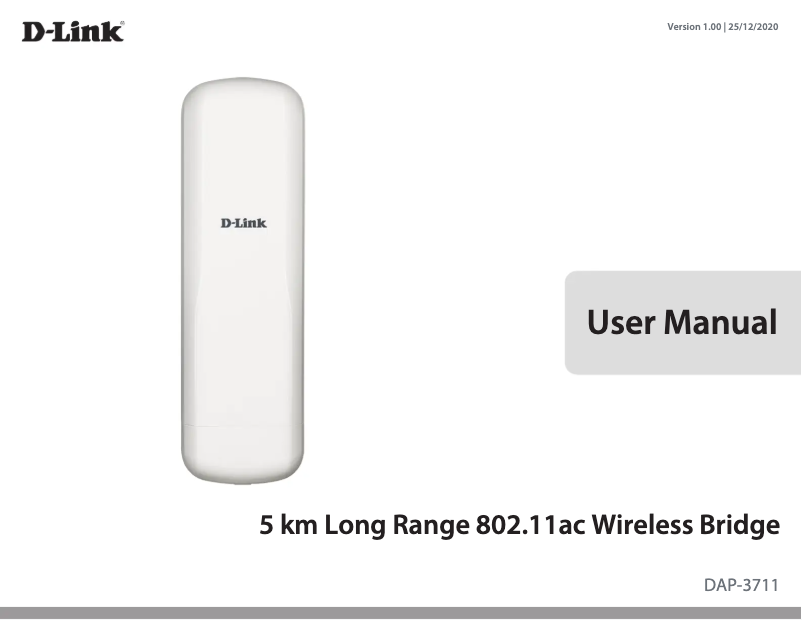 Imagen de la primera página del manual del dispositivo DAP-3711