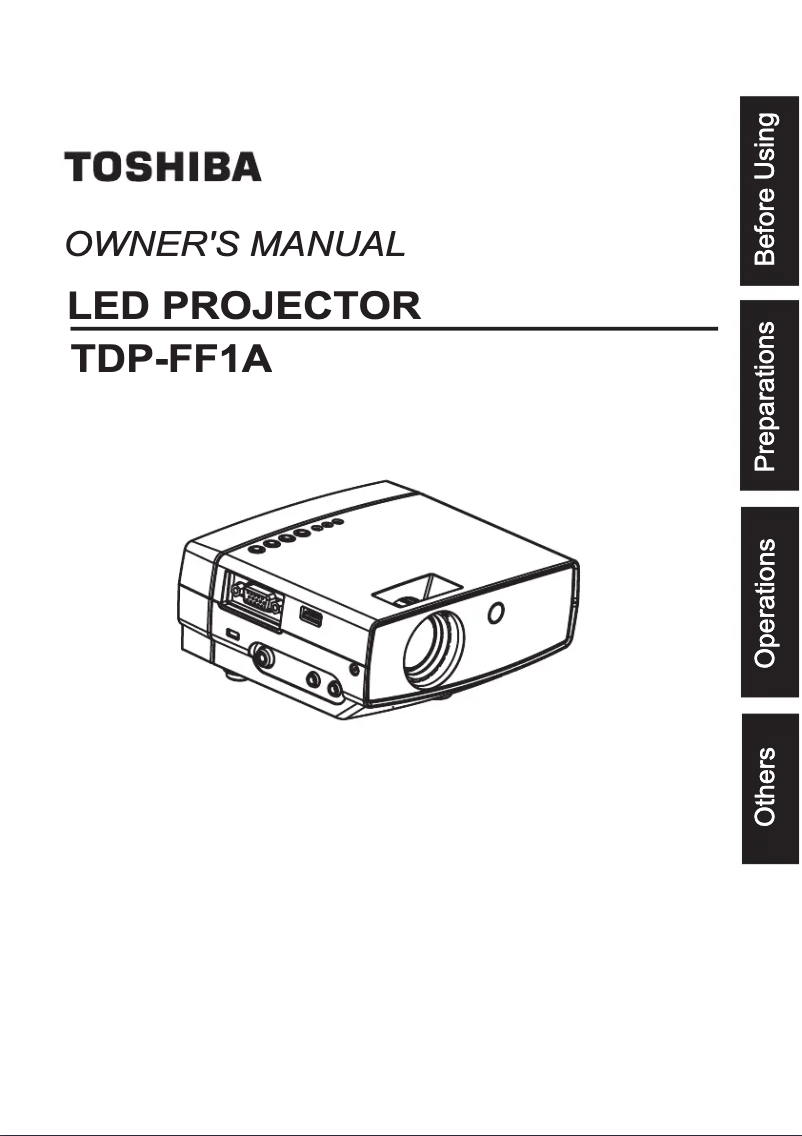 Página 1 del manual Manual de usuario Toshiba TDP-FF1A