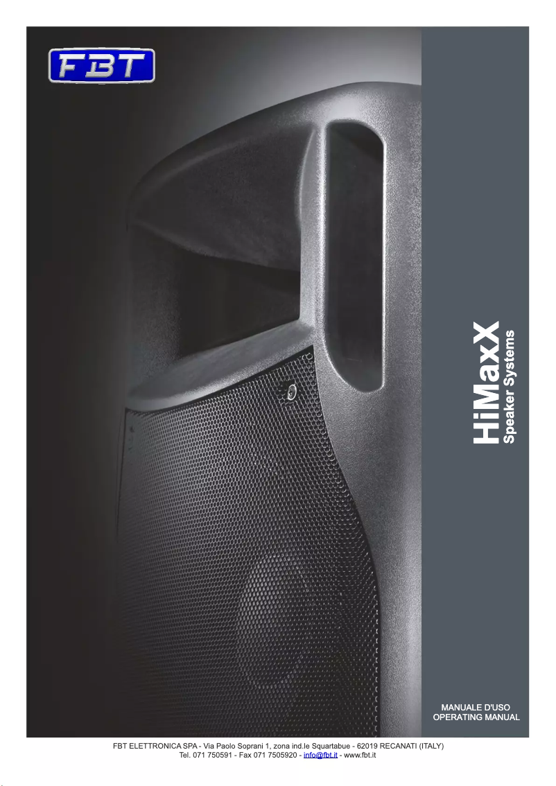 Página 1 del manual Manual de usuario FBT HIMAXX 60A