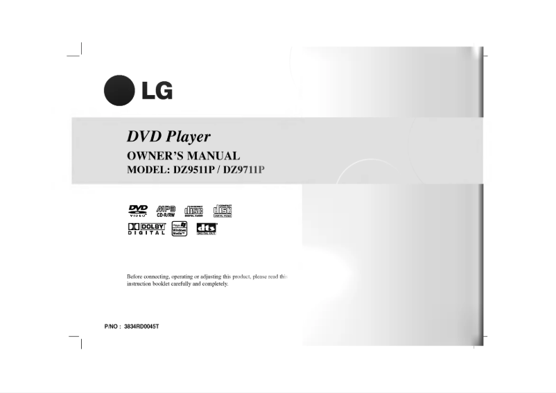 Imagen de la primera página del manual del dispositivo DZ9511CPD