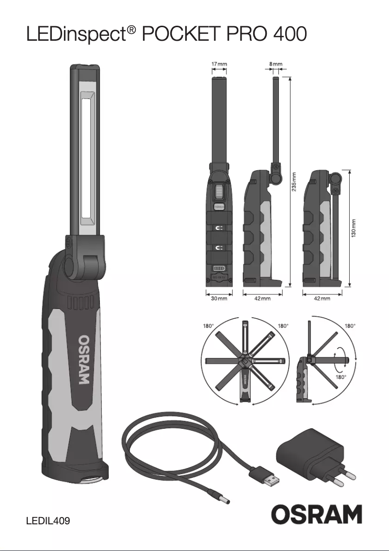 Página 1 del manual Instrucciones / montaje Osram LEDinspect POCKET PRO400