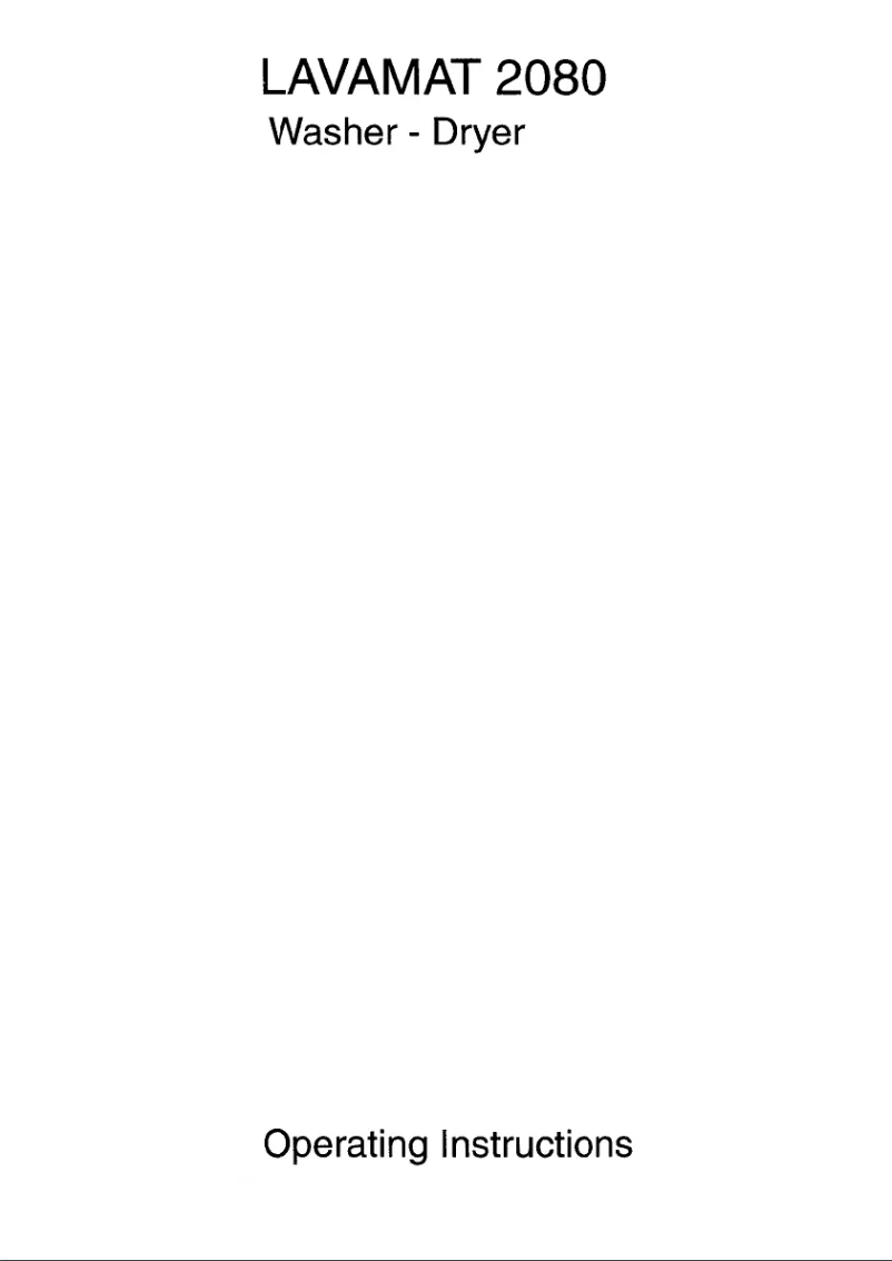 Página 1 del manual Manual de usuario AEG Lavamat 2080