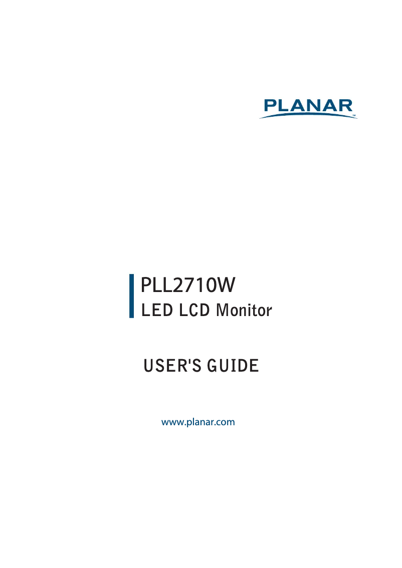 Imagen de la primera página del manual del dispositivo PLL2710W
