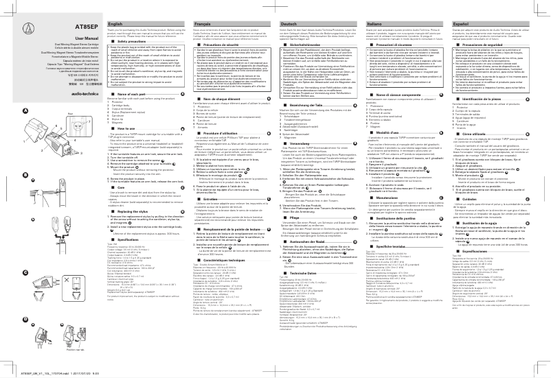 Página 1 del manual Manual de usuario Audio-Technica AT85EP