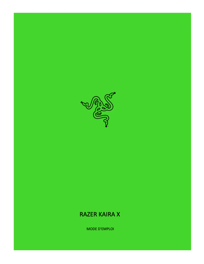 Imagen de la primera página del manual del dispositivo Kaira X for Xbox