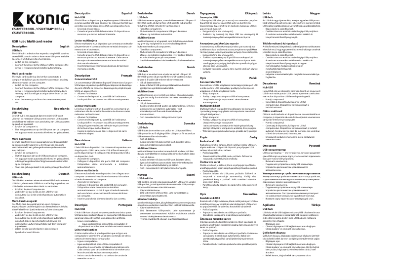 Página nº 1 - Manual de usuario Konig CSU2TCR100BL