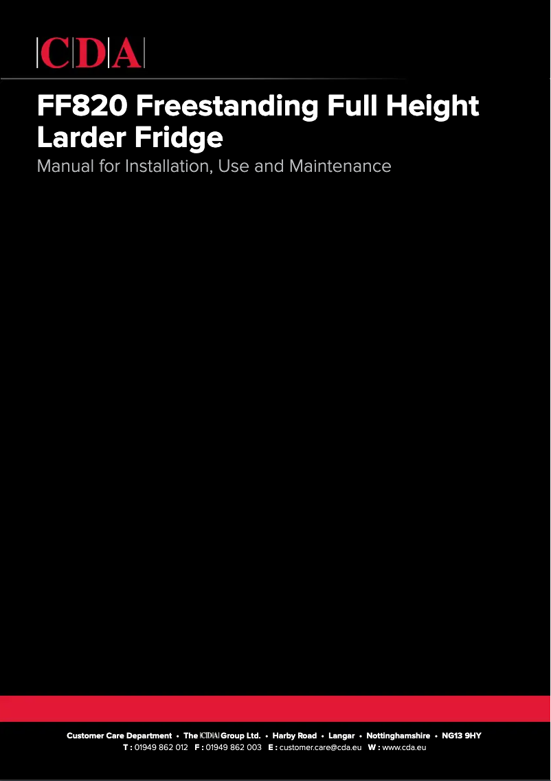 Imagen de la primera página del manual del dispositivo FF820