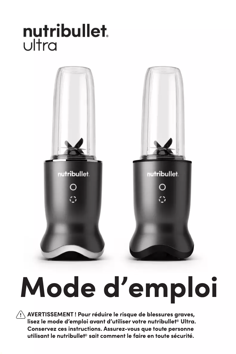 Página 1 del manual Manual de usuario NutriBullet Ultra 1200