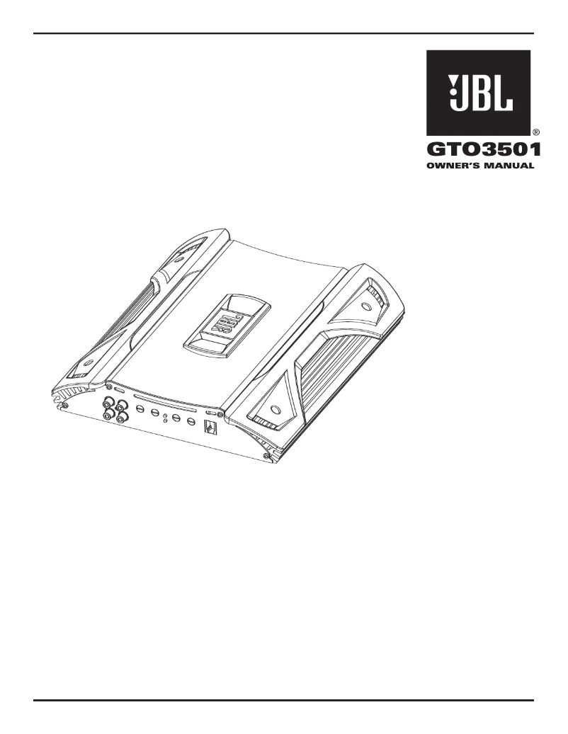 Página 1 del manual Manual de usuario JBL GTO 3501