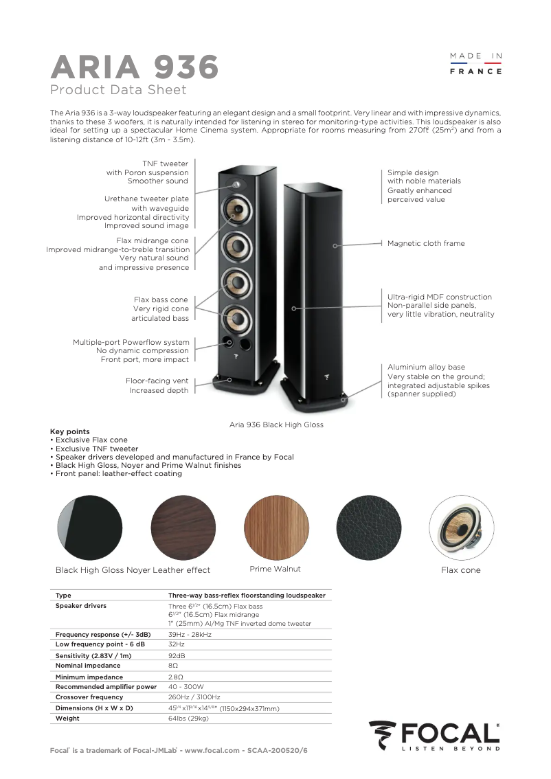 Imagen de la primera página del manual del dispositivo Aria 936