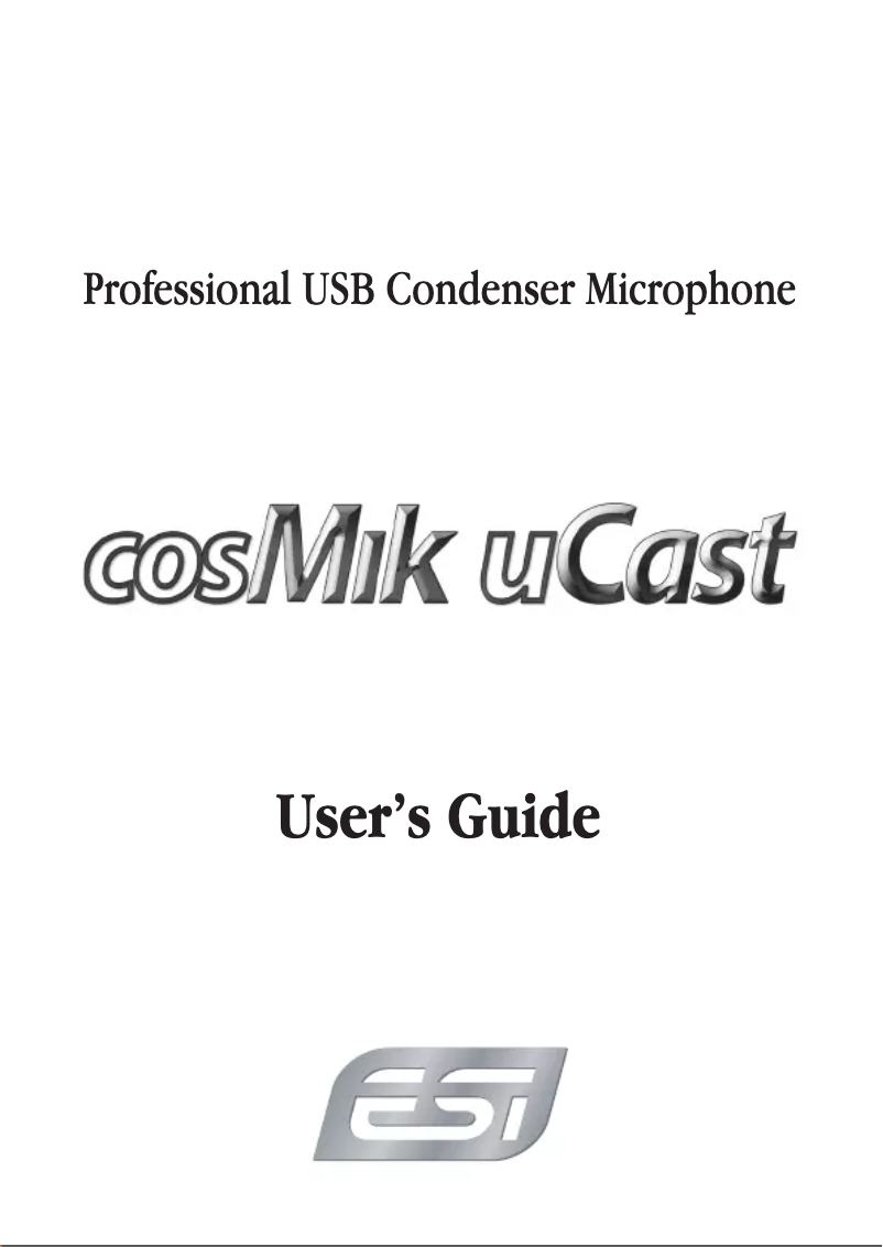 Imagen de la primera página del manual del dispositivo cosMik uCast