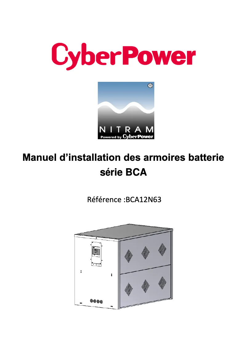 Imagen de la primera página del manual del dispositivo BCA12N63