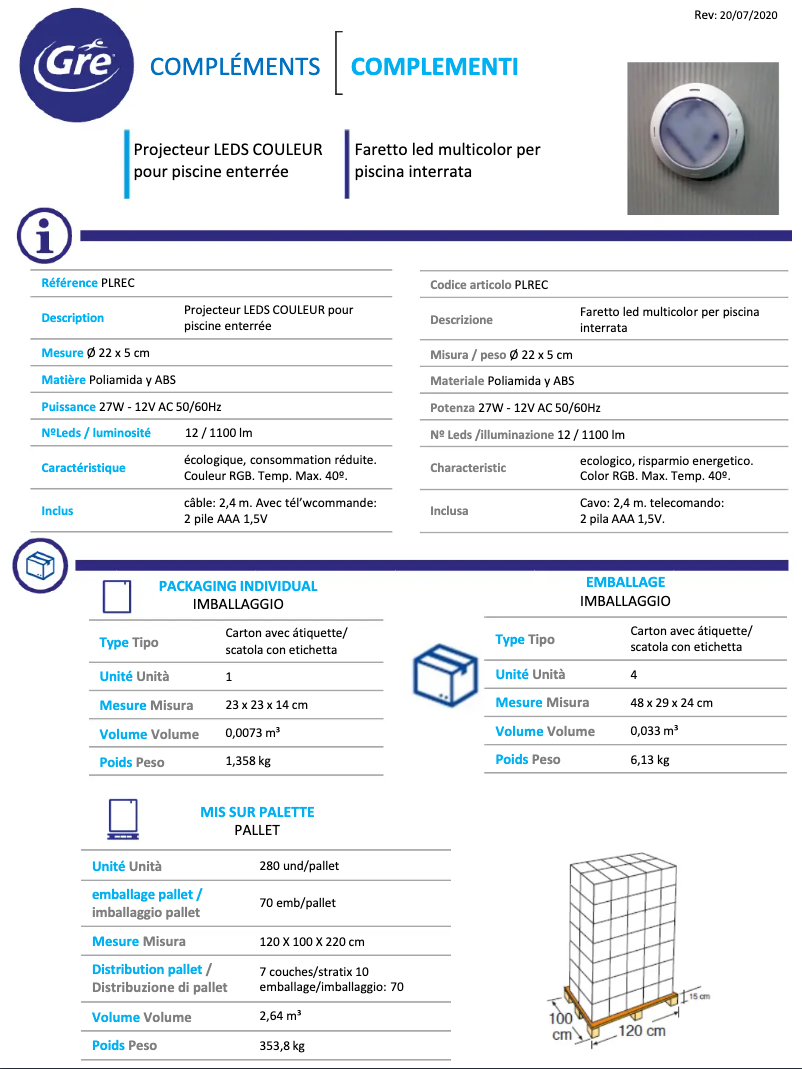 Imagen de la primera página del manual del dispositivo PLREC