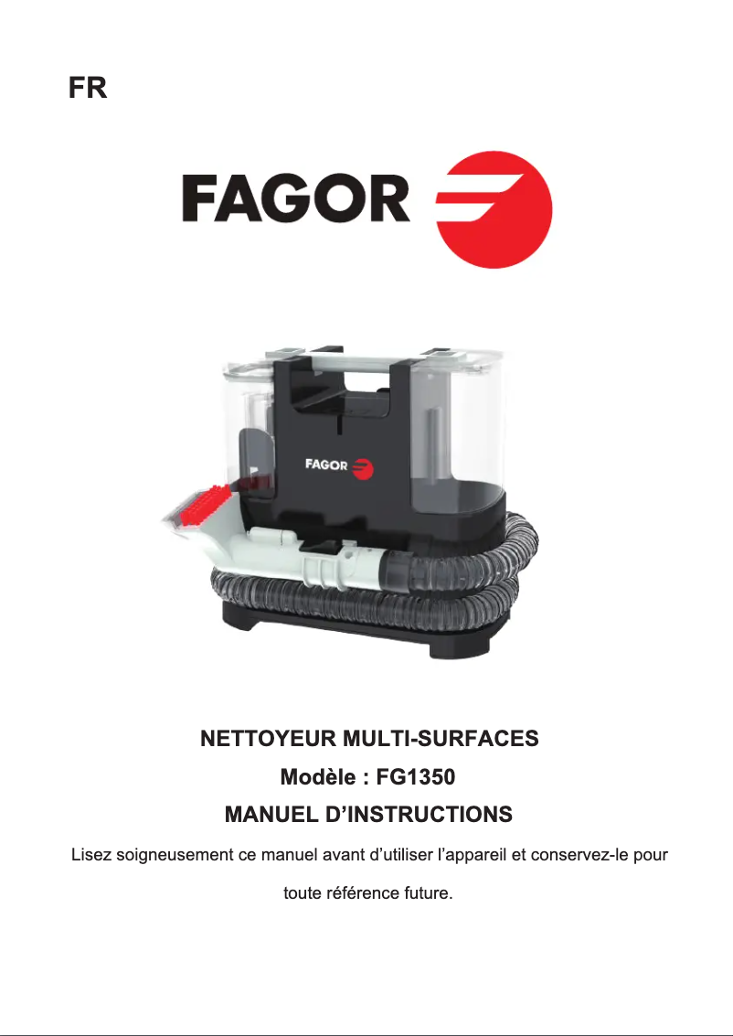 Página 1 del manual Manual de usuario Fagor FG1350