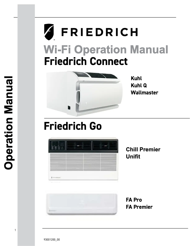 Página nº 1 - Manual de usuario Friedrich WET16A33A